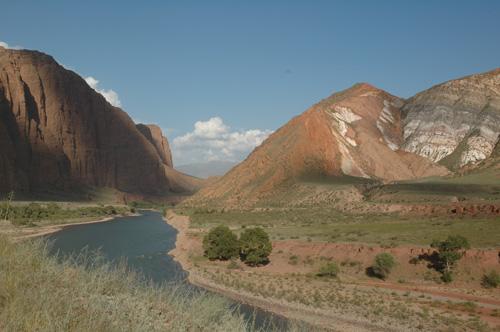 Wild west scenery in central Kyrgyzstan