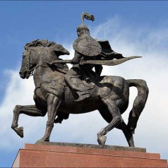 Kyrgyz epic hero of the declared ethnic Russian
